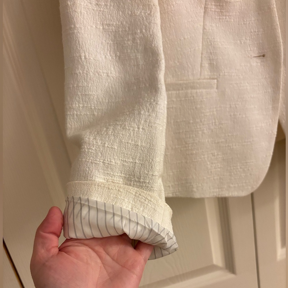 Ann Taylor LOFT Women's White Blazer Sz 4P - Picture 3 of 5